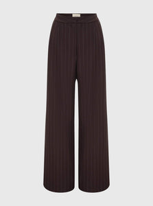 Matin Pants 6 Tailored Pleat Pant Shop Matin's Refined Tailored Pleat Pant in  Brown Pinstripe
