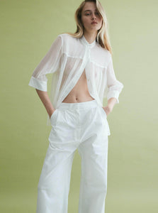 Matin Pants Cotton Pleat Pant Shop Matin's Cotton Pleat Pant in White