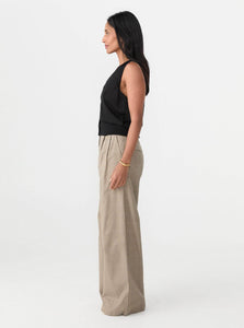 Matin Pants Tailored Pleat Pant Shop Matin's Refined Tailored Pleat Pants in Beige Check