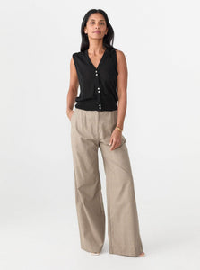 Matin Pants Tailored Pleat Pant Shop Matin's Refined Tailored Pleat Pants in Beige Check
