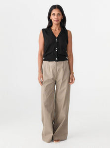 Matin Pants Tailored Pleat Pant Shop Matin's Refined Tailored Pleat Pants in Beige Check