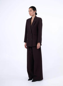 Matin Tailored Pleat Pant (Brown Pinstripe) Tailored Pleat Pant (Brown Pinstripe)