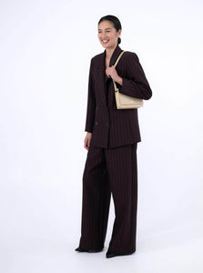 Matin Tailored Pleat Pant (Brown Pinstripe) Tailored Pleat Pant (Brown Pinstripe)