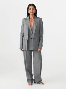 MKDT Studio Blazer Joelie Light Wool Tailored Jacket Shop MKDT Studio's Joelie Light Wool Tailored Jacket in Grey