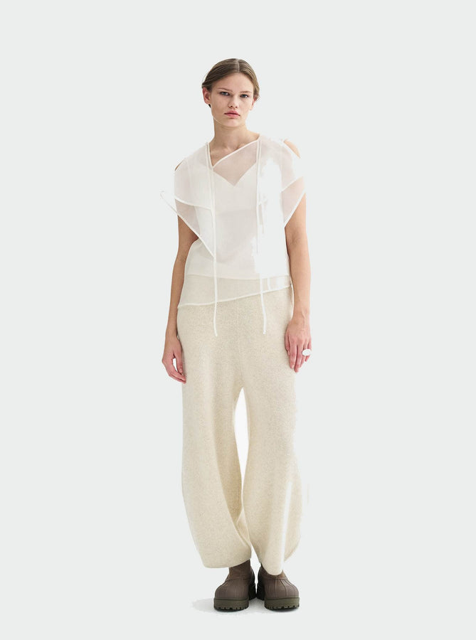 MKDT Studio Blouse 34 Bren Silk Organza MKDT Studio | Bren Silk Organza Top – Ivory Quartz