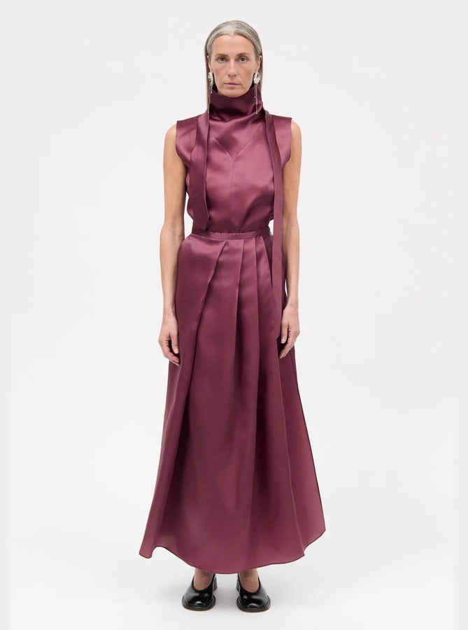 MKDT Studio Blouse 6 Tasha Atelier Silk Blouse Shop MKDT Tasha Silk Blouse in Berry