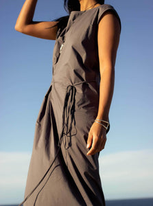 MKDT Studio Midi Dress Daja Dress Shop MKDT Studio's Daja Dress in Grey