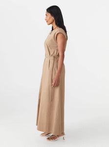 MKDT Studio Midi Dress Daja Dress Shop MKDT Studio's Daja Dress in Tan