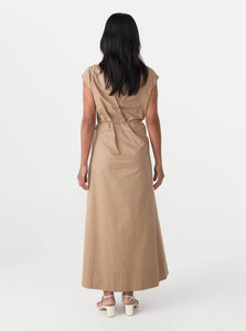 MKDT Studio Midi Dress Daja Dress Shop MKDT Studio's Daja Dress in Tan