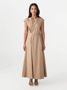 MKDT Studio Midi Dress Daja Dress Shop MKDT Studio's Daja Dress in Tan