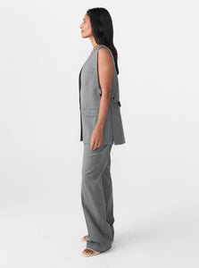 MKDT Studio Pants Priska Light Wool Trousers Shop MKDT Studio's Priska Light Wool Trousers in Grey