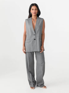 MKDT Studio Pants Priska Light Wool Trousers Shop MKDT Studio's Priska Light Wool Trousers in Grey