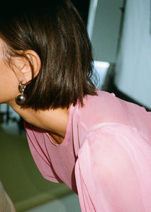 Monarc Jewellery Hoop Earrings Freddie Ball Hoop Earrings Silver Monarc Jewellery Freddie Ball Hoop Earrings Silver