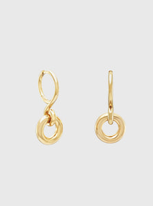 Monarc Jewellery Oura Link Hoop Earring. Gold Vermeil