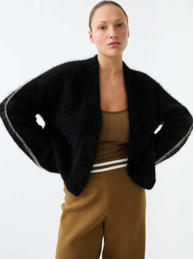 NAGNATA Cardigan XS Brushed Alpaca Cardigan NAGNATA | Brushed Alpaca Cardigan – Black | RIISE