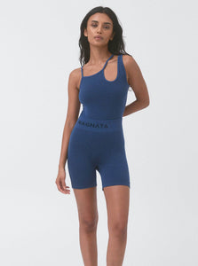 NAGNATA Shorts Ballet Wool Mini Short Shop NAGNATA Ballet Wool Mini Short in Denim