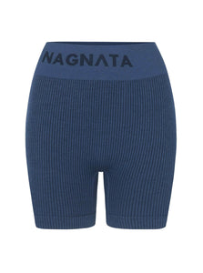 NAGNATA Shorts Ballet Wool Mini Short Shop NAGNATA Ballet Wool Mini Short in Denim