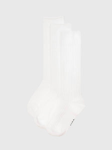 NICO Socks One Size Recycled Cotton Long Socks 3 Pack NICO Recycled Cotton Long Socks 3 Pack White