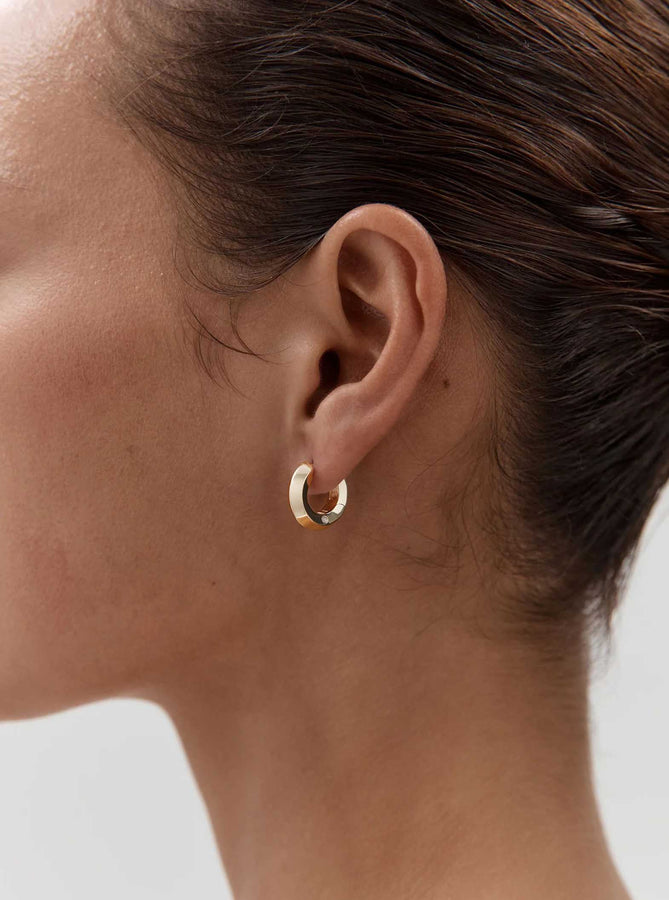 Nina Gordon Hoop Earrings Low Beam Hoops Topaz Nina Gordon | Low Beam Topaz Hoops – Gold Vermeil | RIISE