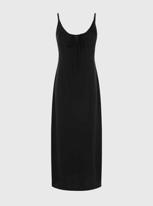 Olga Joan Apparel 6 Empire Line Silk Dress Nera