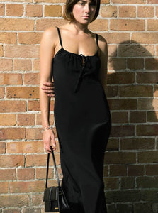 Olga Joan Maxi Dress Empire Line Silk Dress Olga Joan Empire Line Silk Dress Nera