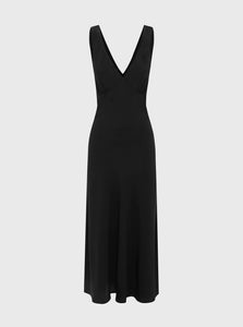 Olga Joan Midi Dress 6 Plunge Bias Silk Dress Olga Joan Plunge Bias Mid-Length Dress