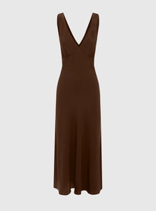 Olga Joan Midi Dress 6 Plunge Bias Silk Dress Olga Joan Plunge Bias Mid-Length Dress