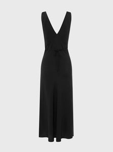 Olga Joan Midi Dress Plunge Bias Silk Dress Olga Joan Plunge Bias Mid-Length Dress