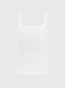 Olga Joan Tank Top Hemp Ribbed Tank Olga Joan Hemp Ribbed Tank White