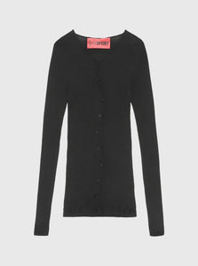 OpéraSPORT Long Sleeve Top Black / XS Claire Seamless Cardigan OpéraSPORT Claire Seamless Cardigan Black