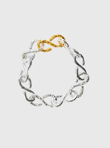 Released From Love Bracelets Sterling Silver with Gold Vermeil Clasp Classic Link Bracelet 001 Released From Love Classic Link Bracelet 001 Two Tone