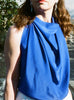 SAINT Crop Top Silk Square Top SAINT Silk Square Top Blue