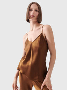 Silk Laundry Camisole Bias Cut Cami Silk Laundry Bias Cut Cami Brown