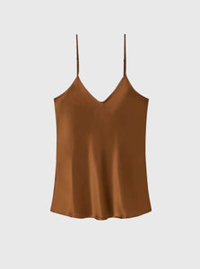 Silk Laundry Camisole Brown / XS Bias Cut Cami Silk Laundry Bias Cut Cami Brown