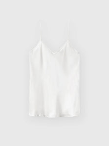 Silk Laundry Camisole White / XS Bias Cut Cami Silk Laundry Bias Cut Cami White