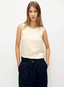 Silk Laundry Top Elena Top Shop Silk Laundry's Elena Top in White