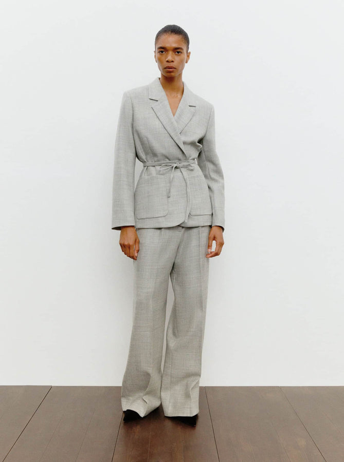 Skall Studio Blazer Bella Blazer Shop Skall Studio's Bella Blazer in Light Grey Mélange