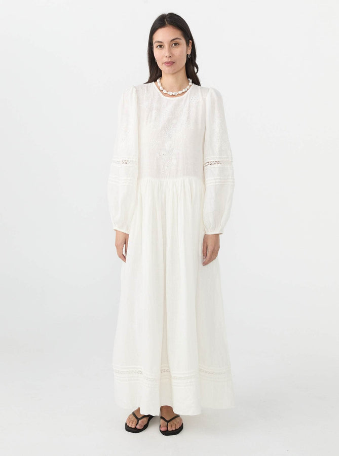 Skall Studio Maxi Dress 4 Velina Oversize Dress Skall Studio | Velina Oversize Dress - White Linen