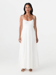 Solaqua Midi Dress Maggie Dress Shop Solaqua's Romantic Maggie Dress in White