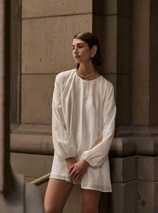 Solaqua Mini Dress Clementine Dress Shop Solaqua's Breezy Clementine Dress in White