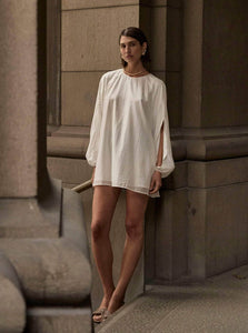 Solaqua Mini Dress Clementine Dress Shop Solaqua's Breezy Clementine Dress in White
