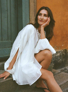 Solaqua Mini Dress Clementine Dress Shop Solaqua's Breezy Clementine Dress in White