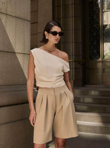 Solaqua Top Genevieve Top Shop Solaqua's Romantic Genevieve Top in Nude
