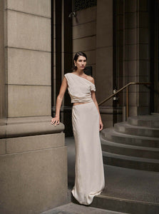 Solaqua Top Genevieve Top Shop Solaqua's Romantic Genevieve Top in Nude