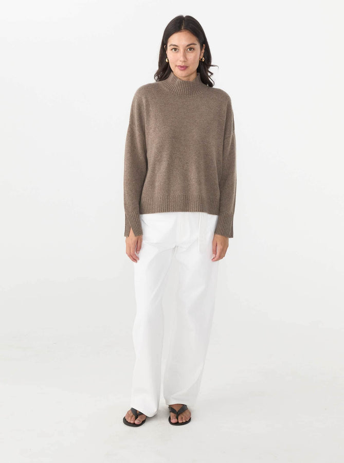 The Curated The Mock Neck in Brown