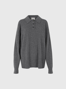 The Garment Knitwear 6 Como Polo Shop The Garment's Como Polo in Grey Melange