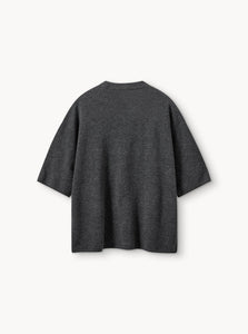 The Garment Knitwear Como Oversized Tee Shop The Garment's Como Oversized Tee in Grey Melange