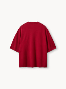 The Garment Knitwear Como Oversized Tee Shop The Garment's Como Oversized Tee in Red