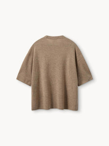 The Garment Knitwear Como Oversized Tee Shop The Garment's Como Oversized Tee in Tan