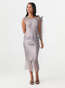 The Garment Midi Skirt Catania Skirt Shop The Garment's Catania Skirt in Smoke Grey